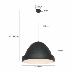 Suspension Steinhauer Nimbus Noir, 1 lumière