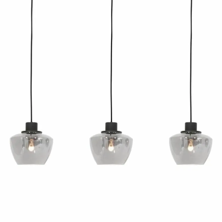 Suspension Steinhauer Noirver Noir, 3 lumières