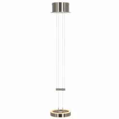 Suspension Steinhauer Piola LED Acier brossé, 2 lumières