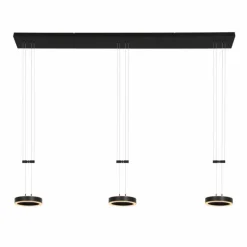 Suspension Steinhauer Piola LED Noir, 6 lumières