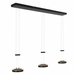 Suspension Steinhauer Piola LED Noir, 6 lumières