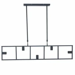 Suspension Steinhauer Racky Noir, 5 lumières