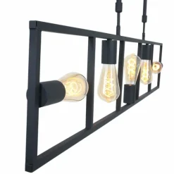 Suspension Steinhauer Racky Noir, 5 lumières