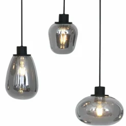 Suspension Steinhauer Reflexion Gris, Noir, 1 lumière