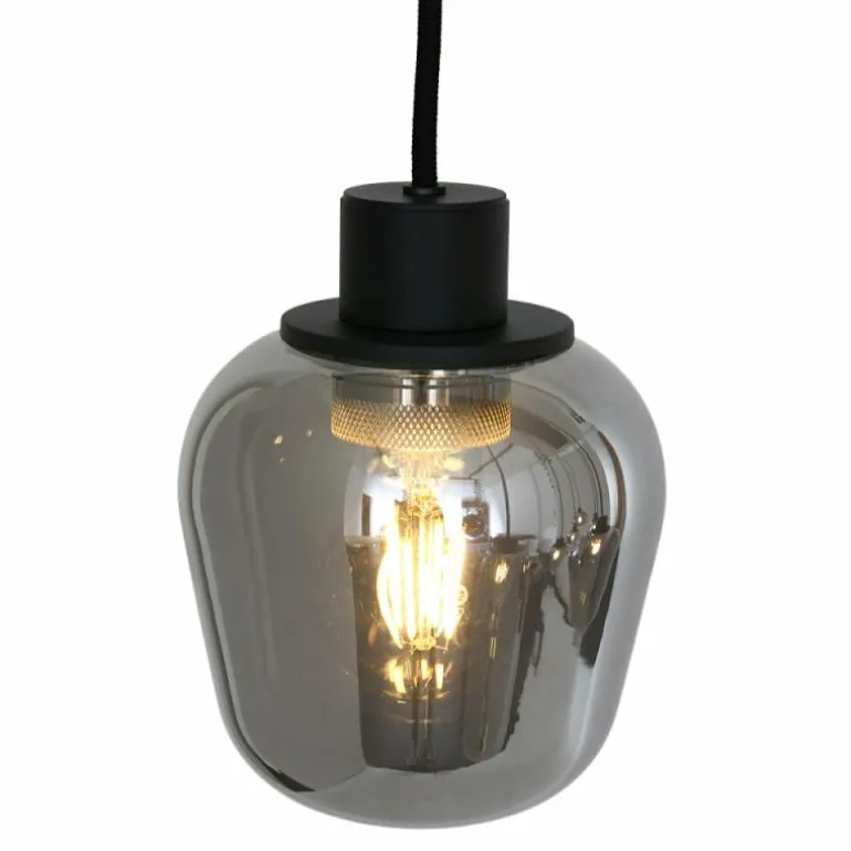 Suspension Steinhauer Reflexion Gris, Noir, 8 lumières