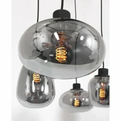 Suspension Steinhauer Reflexion Noir, 5 lumières