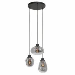Suspension Steinhauer Reflexion Noir, 3 lumières