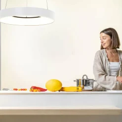 Suspension Steinhauer Ringlede Blanc, 1 lumière