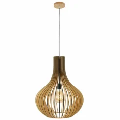 Suspension Steinhauer Smukt Hêtre, Noir, 1 lumière