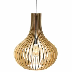 Suspension Steinhauer Smukt Hêtre, Noir, 1 lumière