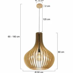 Suspension Steinhauer Smukt Hêtre, Noir, 1 lumière