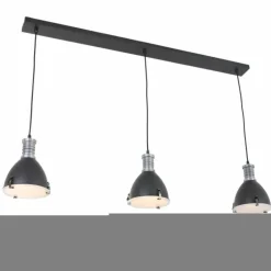 Suspension Steinhauer Storm Noir, 3 lumières