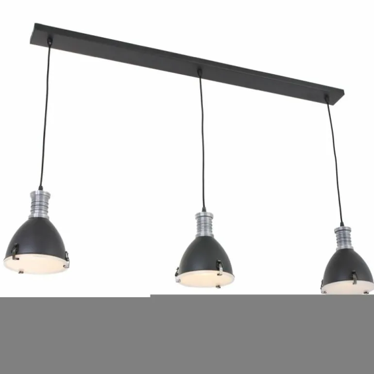 Suspension Steinhauer Storm Noir, 3 lumières