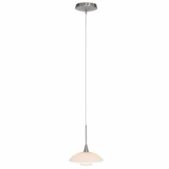 Suspension Steinhauer Tallerken LED Acier inoxydable, Blanc, 1 lumière
