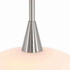 Suspension Steinhauer Tallerken LED Acier inoxydable, Blanc, 1 lumière