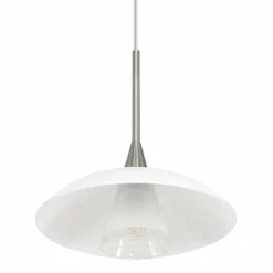 Suspension Steinhauer Tallerken LED Acier inoxydable, Blanc, 1 lumière