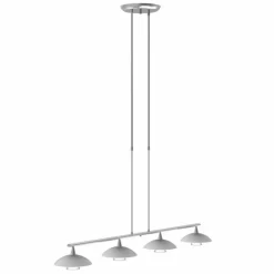 Suspension Steinhauer Tallerken LED Acier inoxydable, Blanc, 4 lumières