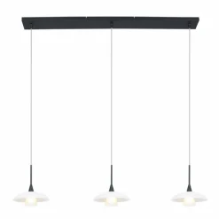 Suspension Steinhauer Tallerken LED Nickel mat, 3 lumières