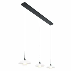Suspension Steinhauer Tallerken LED Nickel mat, 3 lumières