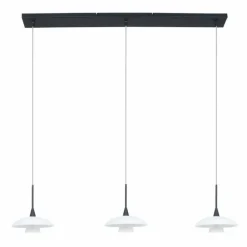 Suspension Steinhauer Tallerken LED Nickel mat, 3 lumières