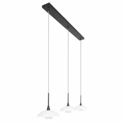 Suspension Steinhauer Tallerken LED Nickel mat, 3 lumières