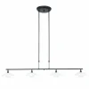 Suspension Steinhauer Tallerken LED Nickel mat, 4 lumières