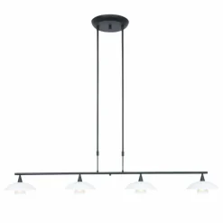 Suspension Steinhauer Tallerken LED Nickel mat, 4 lumières