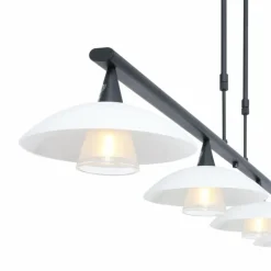 Suspension Steinhauer Tallerken LED Nickel mat, 4 lumières