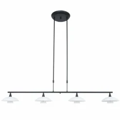 Suspension Steinhauer Tallerken LED Nickel mat, 4 lumières