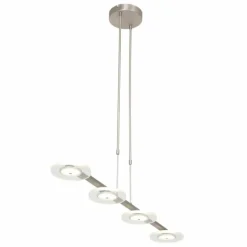 Suspension Steinhauer Turound LED Argenté, 4 lumières