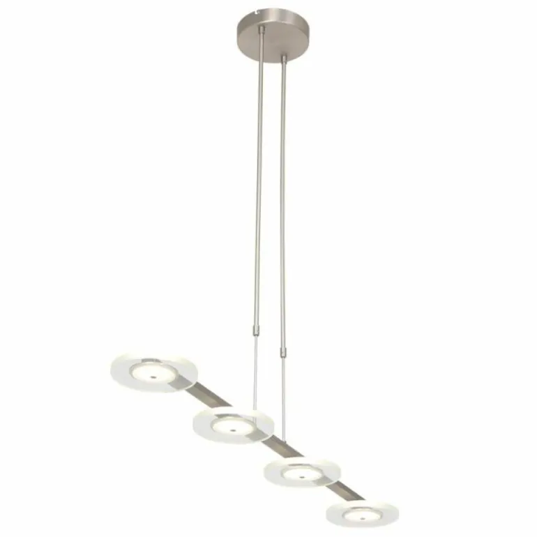 Suspension Steinhauer Turound LED Argenté, 4 lumières