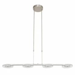 Suspension Steinhauer Turound LED Argenté, 4 lumières