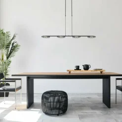 Suspension Steinhauer Turound LED Noir, 4 lumières