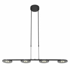 Suspension Steinhauer Turound LED Noir, 4 lumières