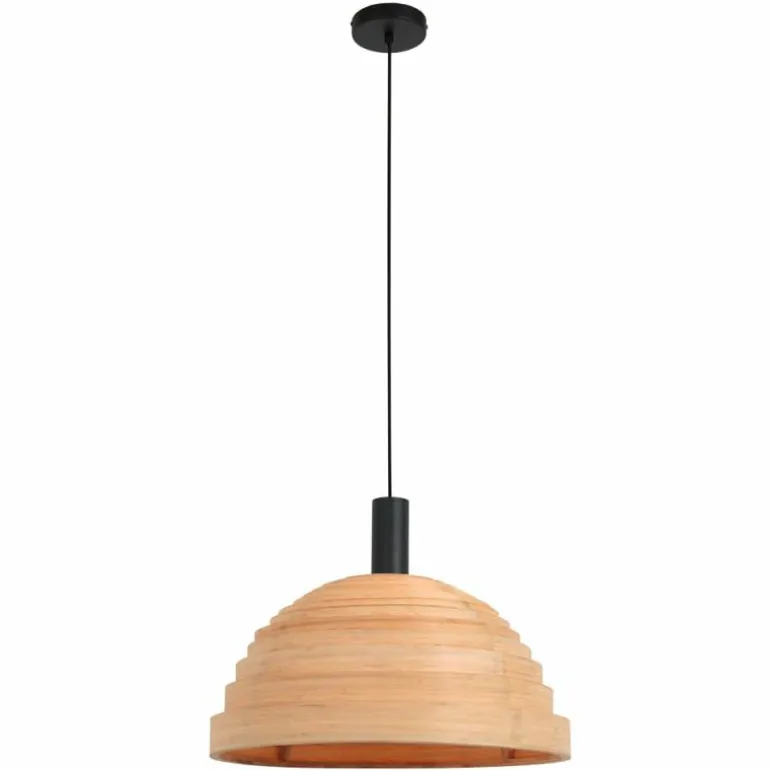 Suspension Steinhauer Veneer Noir, 1 lumière