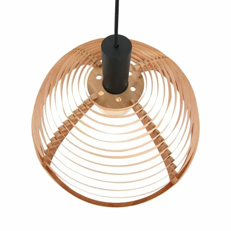 Suspension Steinhauer Veneer Noir, 1 lumière