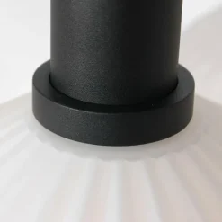 Suspension Steinhauer Verre Nervuré Noir, 6 lumières