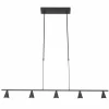 Suspension Steinhauer Vortex Noir, 5 lumières