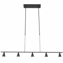 Suspension Steinhauer Vortex Noir, 5 lumières
