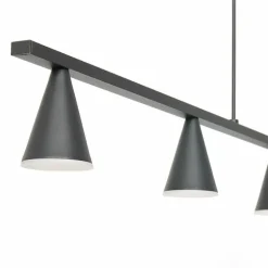 Suspension Steinhauer Vortex Noir, 5 lumières