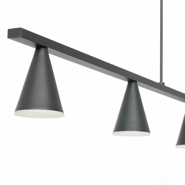 Suspension Steinhauer Vortex Noir, 5 lumières