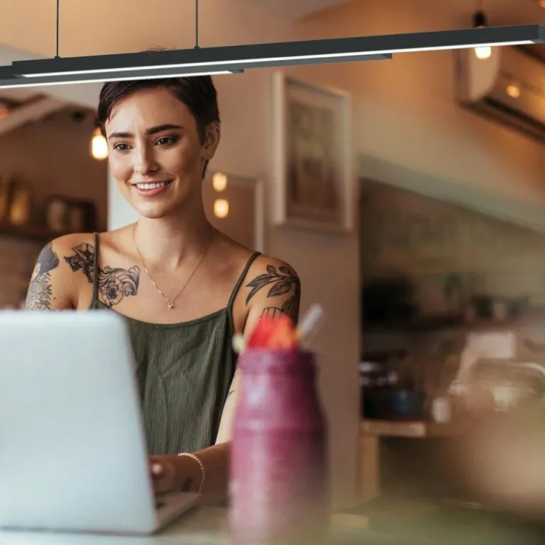 Suspension Steinhauer Zelena LED Noir, 1 lumière