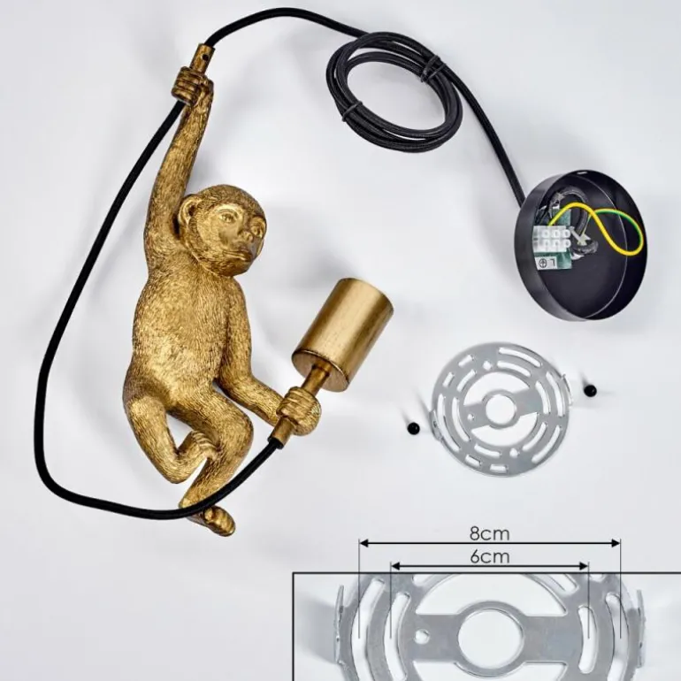 Suspension Suardi Or, Noir, 1 lumière