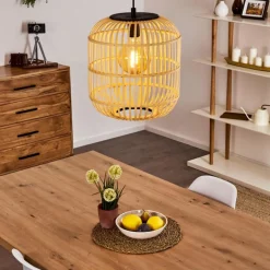 Suspension Sukhothai Noir, 1 lumière