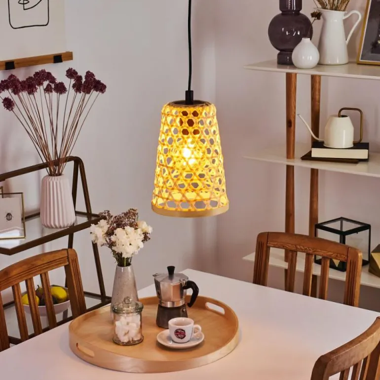 Suspension Sukhothai Noir, 1 lumière