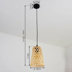 Suspension Sukhothai Noir, 1 lumière