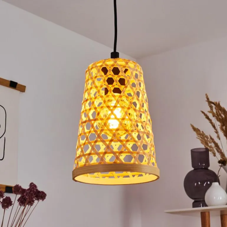 Suspension Sukhothai Noir, 1 lumière