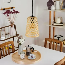 Suspension Sukhothai Noir, 1 lumière