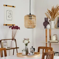 Suspension Sukhothai Noir, 1 lumière