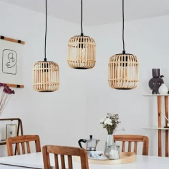 Suspension Sukhothai Noir, 3 lumières